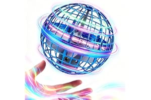 ZELOO フライングボール【最強モデル SNSで話題沸騰】ジャイロ飛行ライトボール おもちゃ ホバリング ブーメランスピナー 屋外屋内 (ブルー) | パワフル RGBライト付 360°回転 USB充電式 操作簡単 高耐久性 小学生 子供 大人向け 男の子 女の子 クリスマス 誕生日 プレゼント
