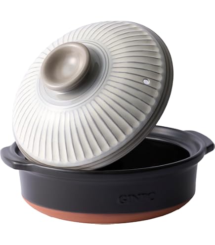 Amazon.co.jp: Kikka 菊花 土鍋 8号 2人用 陶器製 セラミック 萬古焼