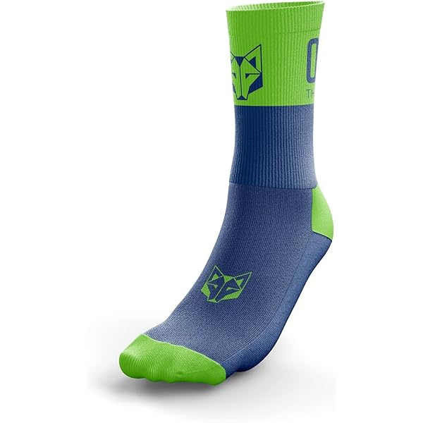 Amazon.co.jp: MULTISPORT SOCKS MEDIUM CUT LIGHT BLUE & FLUO