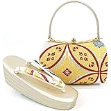 [京都うさぎ堂] フリーサイズ 厚底 草履バッグセット zb-983 振袖 袴 結婚式 卒業式 訪問着 振袖 小紋 フォーマル 金 ゴールド