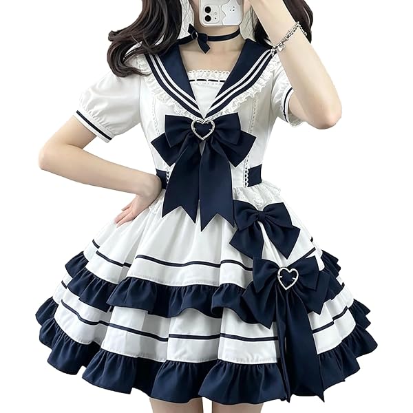 Amazon.co.jp: [Qichenk] ロリータ ワンピース ゴスロリ 森ガール 地雷