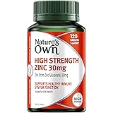 Nature's Own High Strength Zinc 30mg Tablets 120 - Supports Healthy Immune System Function - Maintains Healthy Skin