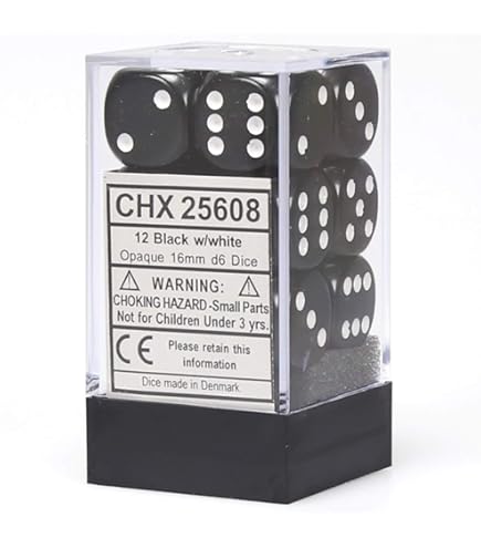 Amazon | Chessex 25600 不透明 16mm d6 ダイスブロック アイボリーと
