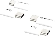 Amazonベーシック アダプター マイクロUSB (メス) ~USB-C (オス) ホワイト 4個パック