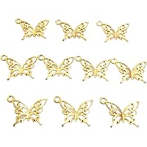 Amazon | [SUNNYCLUE] 蝶の語り 10色40個 蝶 チャーム 蝶々 パーツ