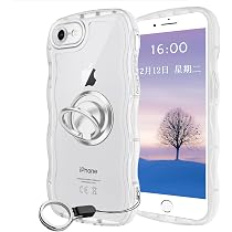Amazon.co.jp: QAZWERT iPhone 7/8 ケース ウェーブ リング付き