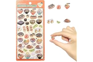 ぼんぼんドロップ シール ぷくぷく立体シール デコ 3d 多様なデザイン 多様なセット 手帳 帳 女の子 DIY用 携帯電話飾り 手芸用品 半透明 ごほうび 贈り物 誕生日 柴犬 ラーメン 寿司 おにぎりセット立体 可愛い動物 日本の特色