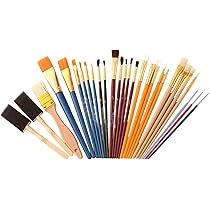 Amazon.co.jp: 絵筆 ナイロン筆 28本 セット 水彩 アクリル 油絵