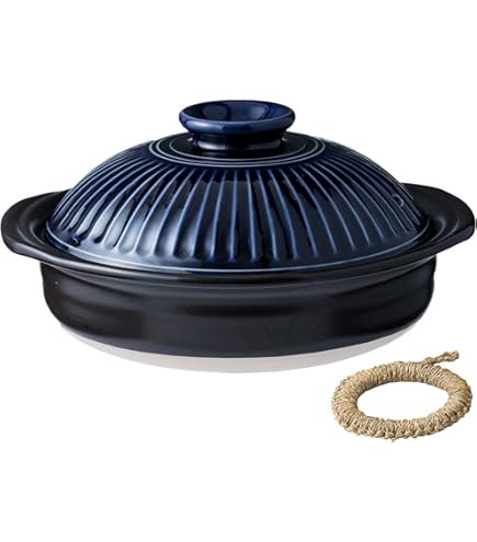 Amazon | 土楽窯 黒鍋 9寸（2～3人用） 【土鍋 土楽窯 伊賀焼】 | 土