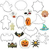 クッキー型 ハロウィン クッキーカッター 10個セット カボチャ コウモリ おばけ クモ 帽子 ステンレス 抜き型 製菓用品 (C)