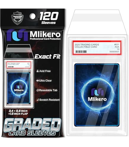 tall boy graded card sleeves ProGuard Cards Tall Boy PSA Graded Card Sleeves - Holds Large PSA Slabs