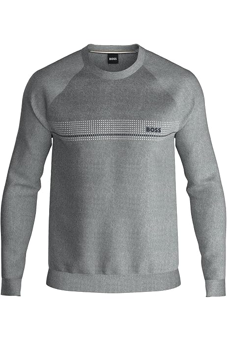 BOSS Mens Authentic Sweatshirt Cotton-Terry Loungewear Sweatshirt with dot  Stripes and Logo, Medium Grey33, S : Amazon.com.au: Clothing, Shoes u0026  Accessories
