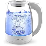 HAGOOGI Electric Kettle, Glass, Automatic Boiling Off Function, Empty Heating Prevention Function, Boiling Kettle