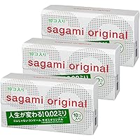 【まとめ買いセット】 サガミオリジナル002 コンドーム 薄型 ポリウレタン製 0.02ミリ 10個入×3