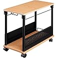 Bauhutte( バウヒュッテ ) 昇降式 L字デスク スタンダード パソコンラック pcラック ( 幅 32 × 奥行 67 高さ57~78 cm ) 木目 BHD-670H-WD