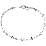 Amberta 925 Sterling Silver Fine Chain Bracelet Length 8" inch/20 cm