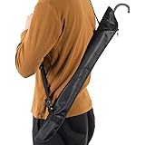 Arc Radle 傘カバー、傘袋、長傘専用 黒、防水、肩掛け可能（73*20cm）吸水速乾 傘ケース、厚くて丈夫、雨の日にバスや地下鉄で濡れた傘を通勤や通学に持ち運ぶのに適しています