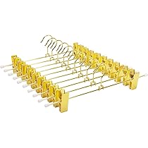 Amazon.co.jp: Amber Home ハンガー スチールハンガー 10本組 ゴールド