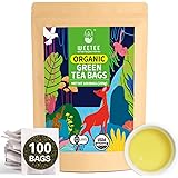 WEETEE 緑茶 ティーバッグ【有機JAS認定 無農薬】100％天然 オーガニック 緑茶 パック 温かい・水出し用 香料・着色料不使用 (2ｇ×100P)