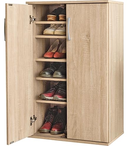 下駄箱 Amazon｜萩原 下駄箱 シューズボックス 靴箱 玄関収納 【通気口あり】6