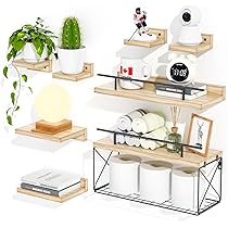 Amazon｜Trusthere ウォールシェルフ 天然木 壁掛け棚 壁 棚 ウォール