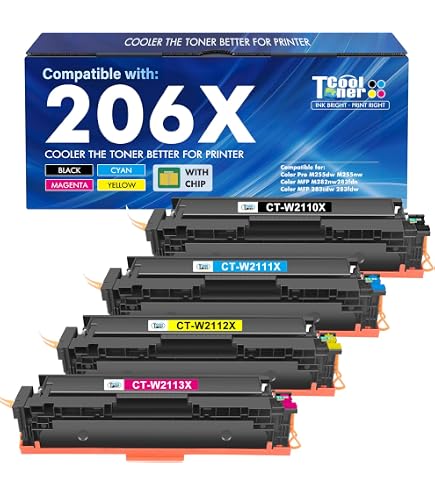With Chip W2110A Toner Cartridges For HP 206A LaserJet Pro M283fdw M283cdw M282