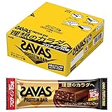 ザバス(SAVAS) プロテインバー チョコレート味 12本×1箱 たんぱく質15g ビタミン配合 バータイプ 明治