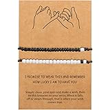 BOCHOI Friendship Bracelets Pinky Promise for 2 Best Friend BFF Couple Distance Matching Relationship Him Her Girlfriend Boyf