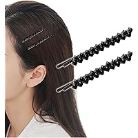Amazon | [Herbeluemily] 黒ピン ヘアピン ラインストーン 2本セット
