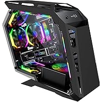ブラックPCケース 透明サイドパネル付き ARESGAME at-M1 ミッドタワー PCケース 透明サイドパネル ATX/M