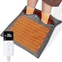足元ヒーター フットウォーマー 電気 ホットフット ヒーター 10段階温度調整 Amazon | フットウォーマー 電気足温器 【10段階温度調節&両面