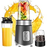 Angashion ジューサー ミキサー 氷も砕ける スムージー 野菜 果物ジュース コーヒーミル 離乳食用 400Wハイパワー 600ml大容量 栄養補充 一台多役 お手入れが簡単 持ち運び 安全機能 学校 アウトドア 旅行 出張 オフィス
