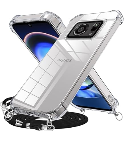 Amazon.co.jp: AQUOS R6 ケース クリア 透明 カバー ショルダー