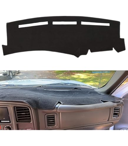 HanLanKa Dashboardhoes voor Chevrolet Silverado 1500 2500 3500 1999-2006 Lawine Chevy Tahoe Suburban GMC Sierra Yukon Dash Cover Mat (Premium Tapijt, Beige