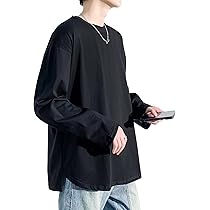 Amazon | [Culeevp] 長袖 tシャツメンズ 大きいサイズ 無地 ゆったり