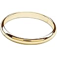 Children's and Adult's 14K Gold-Plated or Sterling Silver Classic Baby Bangle Bracelet