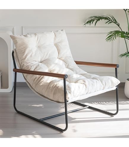 IKEA Poang Armchair – Birch Veneer Frame, Knisa Light Beige Cushion