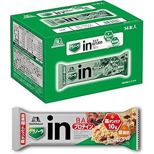 【Amazon.co.jp限定】inバー プロテイン グラノーラ (14本入×1箱) フルーツの入ったザクザク食感グラノーラ 高タンパク10g 低脂肪