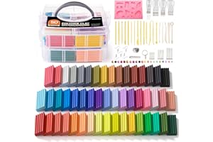 Shuttle Art Polymer Clay Kit, 50 Colours, Soft Oven Clay Kit, 19 Carving Tools and 10 Kinds of Accessories, Non-Stick, Non-Toxic, DIY Craft for Kids