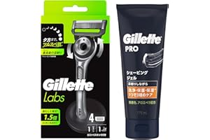 (Amazon.co.jp Exclusive) Gillette Labs Exfoliating Bar, Equipped with Shaving, Razor, Male Holder, 4 Replacement Blades + Sha