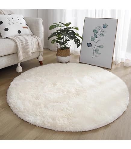 Amazon｜[LJKI] ラグ 円形 70*90cm ふわふわ オシャレ ハート柄 ベッド