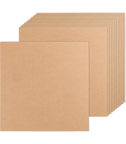 Amazon.co.jp: MDFウッドボード クラフト用 12x12x1/8インチ 厚さ3mm