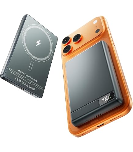 Amazon | 超薄型 モバイルバッテリー MagSafe対応 8000mAh 軽量 小型