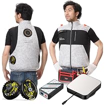 最新型　ペルチェ ファン 空調作業服ベスト 36V 45000mAh バッテリー Amazon.co.jp: 【日本優良企業】 45000mAh 36V 空調作業服 バッテリー