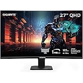 Gigabyte GS27QC 27" 165Hz 1440P Curved Gaming Monitor, 2560 x 1440 VA 1500R Display, 1ms (MPRT) Response Time, HDR Ready, Fre
