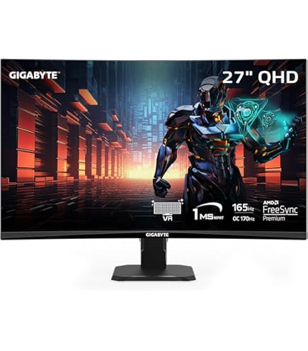 Amazon.co.jp: GIGABYTE GS32QC 31.5インチ 165Hz 1440P 曲面