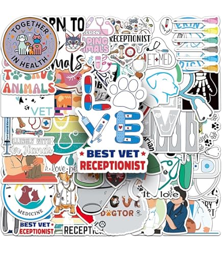 Sports Theme Party 58 PCS Veterinary Sticker Pack - Waterproof Vinyl ...