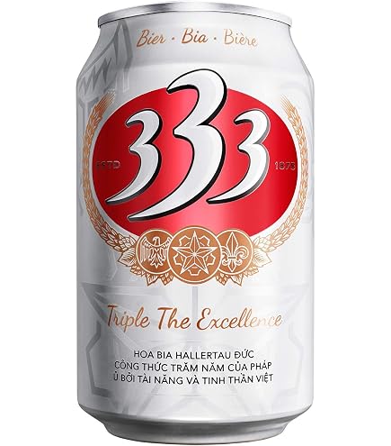 Amazon.co.jp: ベトナム 333 （バーバーバー）缶330mlビールお試し 12