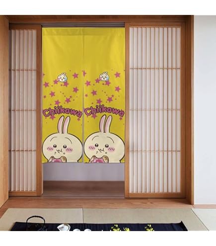 Amazon｜のれん ちいかわ うさぎ 暖簾 カーテン 遮光 間仕切り