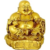 Amazon.co.jp: Lhyxuuk 布袋様 置物 ゴールド 七福神 布袋